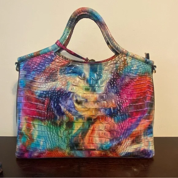 Multicolor Crocodile Embossed Women's Bag - Picture 2 of 6